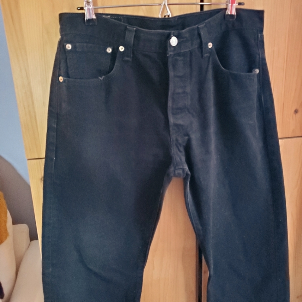 Levi's 501 Men's Black Straight Leg Jeans Size 34